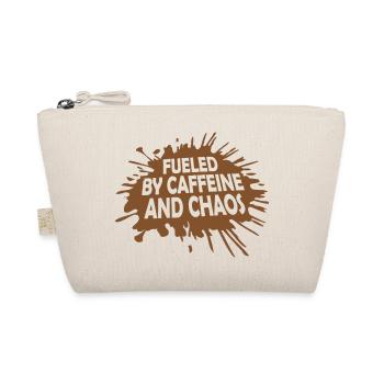 Fueled By Caffeine And Chaos Lustiger Kaffee Witz - Bio-Täschchen - Natur - Vorne