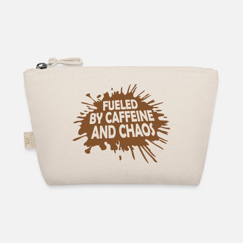 Fueled By Caffeine And Chaos Funny Coffee Joke Organic Pouch