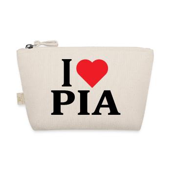 Ich liebe Pia T-Shirt Geschenkidee T-Shirt - Bio-Täschchen - Natur - Vorne