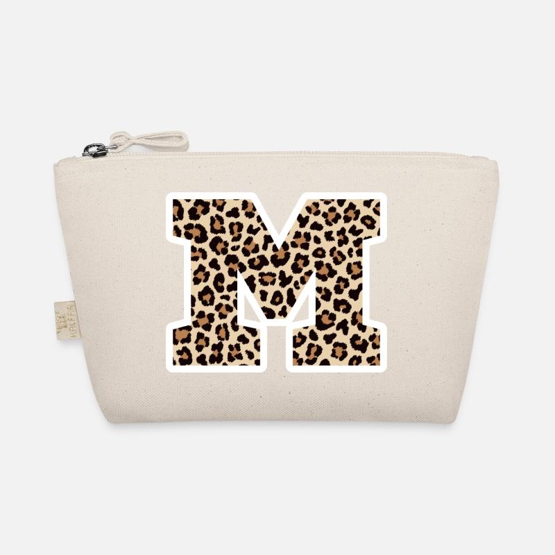 Buchstabe M Leopardenmuster - Geschenkidee zum Geburtstag Bio-Täschchen