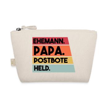 Ehemann Papa Beruf Postbote Held - Bio-Täschchen - Natur - Vorne