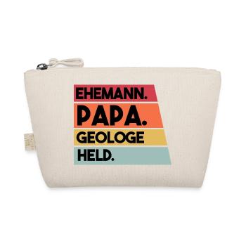Ehemann Papa Geologe Held - Bio-Täschchen - Natur - Vorne