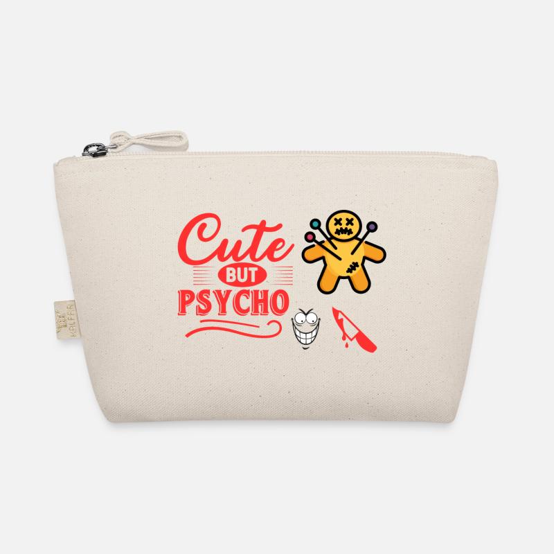 Niedlicher Psycho-Schuh - Bio-Täschchen - Natur