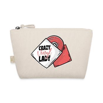 Crazy Vinyl Lady Record Vintage Fan - Trousse biologique - nature - Devant