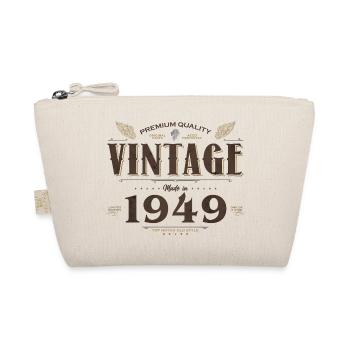 75 Years Old Vintage 1949 Limited Edition 75th - Organic Pouch - nature - Front