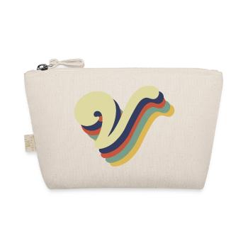 Retro-V-Buchstabe - Bio-Täschchen - Natur - Vorne