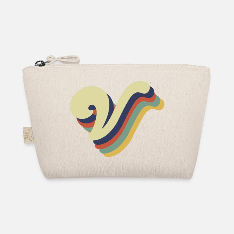 Retro-V-Buchstabe Bio-Täschchen