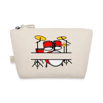 Drum Kit Name Banner Red Logo - Organic Pouch - nature - Front