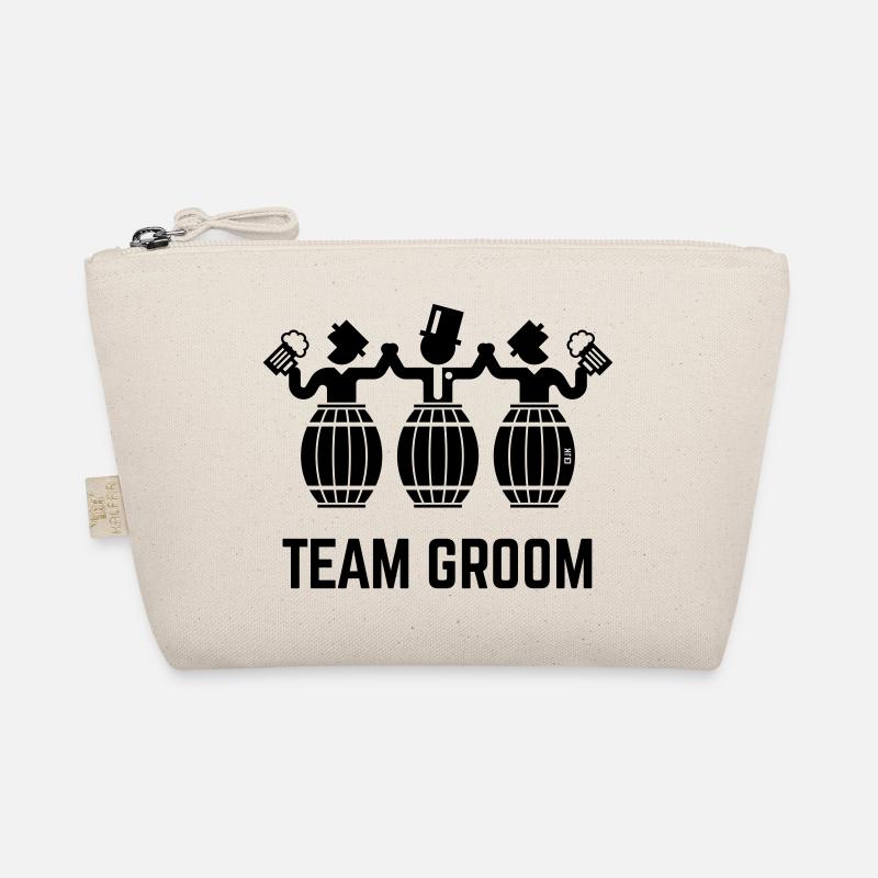 Team Groom (Junggesellenabschied / Bierfässer / B) Bio-Täschchen