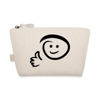 Face smiles, shows thumbs up. Emoticon - Organic Pouch - nature - Front