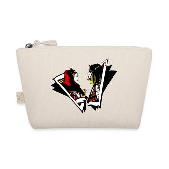 Kiss My Ace Poker Spiel Kartenspiel Casino Skull 3D - Bio-Täschchen - Natur - Vorne