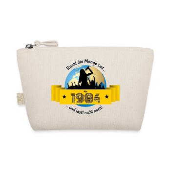 40th Birthday Rocking the crowd since 05/1984 - Organic Pouch - nature - Front
