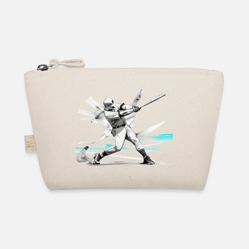 Baseballspieler, baseball - Bio-Täschchen - Natur