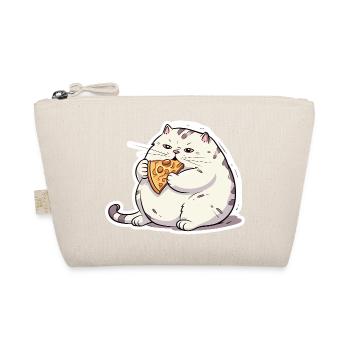 Le gros chat rond ne s’intéresse qu’à la pizza - Trousse biologique - nature - Devant