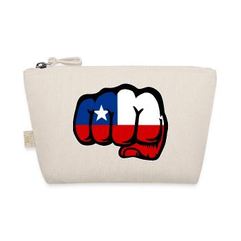 Chile Flag Fist - Organic Pouch - nature - Front