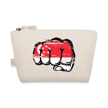 Singapore flag fist hand used - Organic Pouch - nature - Front