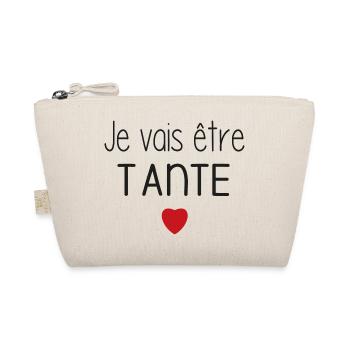 Je vais être tante - cœur - Trousse biologique - nature - Devant