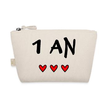 1. 1 AN. 1er ANNIVERSAIRE. ANNIVERSAIRE 1 AN. ANNI - Trousse biologique - nature - Devant
