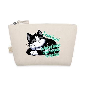 A lying resting cat. A lazy pet. - Organic Pouch - nature - Front