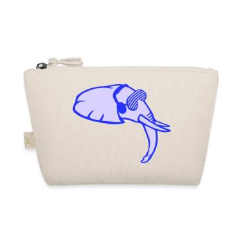 Cool DJ Elephant Music Fun Club Head - Organic Pouch - nature - Front