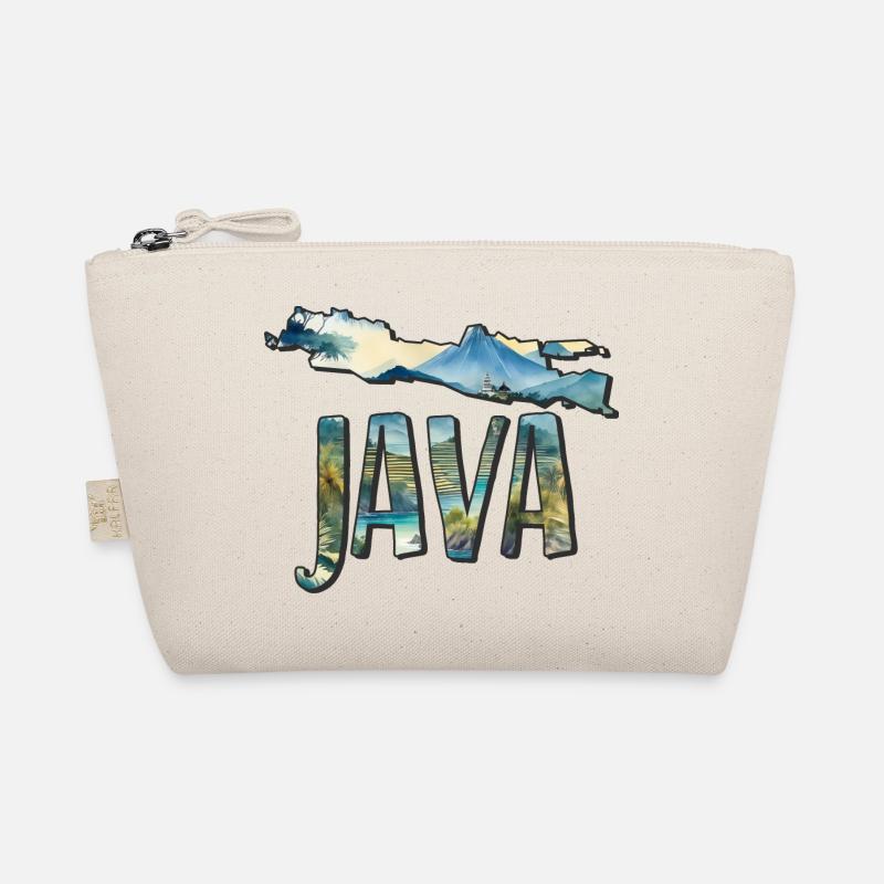 Watercolor Map Java Organic Pouch