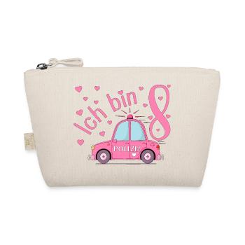 Voiture de police J’ai 8 ans Anniversaire Rose - Trousse biologique - nature - Devant