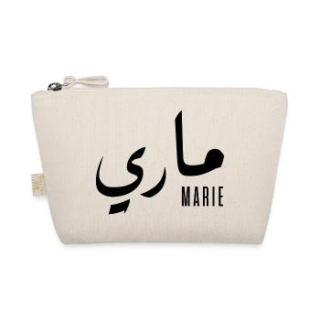 Name Marie auf Arabisch - Bio-Täschchen - Natur - Vorne