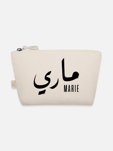 Name Marie auf Arabisch - Bio-Täschchen - Natur - Vorne