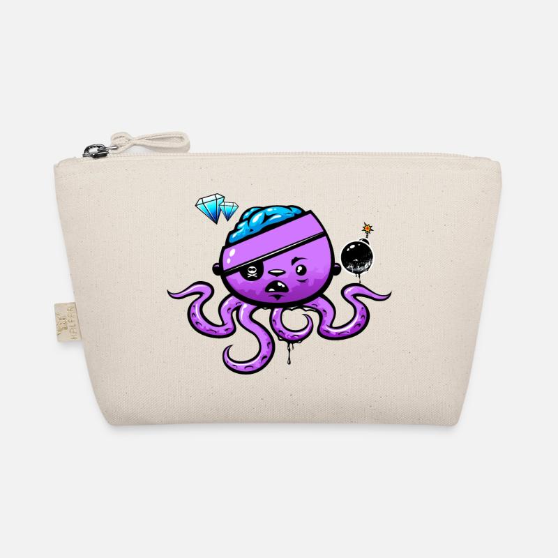 Pirate Octopus with Bomb Organic Pouch