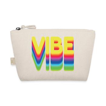 Nur gute Vibes - retro style - Bio-Täschchen - Natur - Vorne