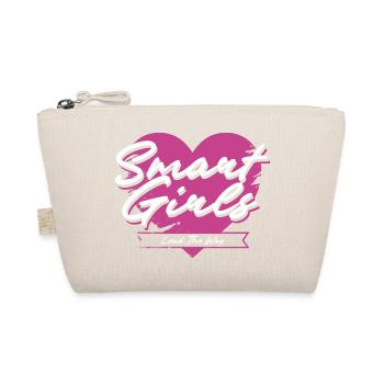 Smart Girls Lead The Way Heart Design - Organic Pouch - nature - Front