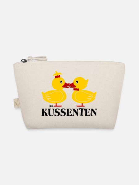 Die KüssEnten (Enten) - Bio-Täschchen - Natur - Vorne