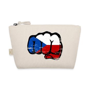 Czech Republic Fist Flag used - Organic Pouch - nature - Front