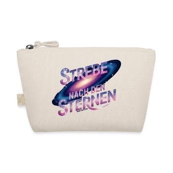 Strebe nach den Sternen – Kosmisches Design - Bio-Täschchen - Natur - Vorne