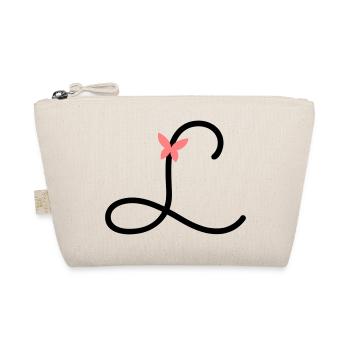Letter L Butterfly Letter - Organic Pouch - nature - Front