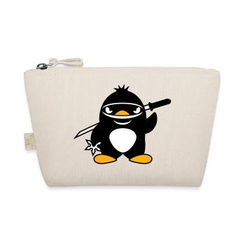 Pingouin Ninja Samouraï Japonais Katana Fighter - Trousse biologique - nature - Devant