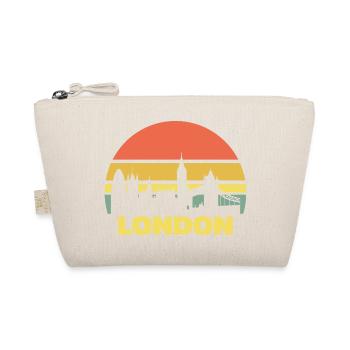 London Skyline Retro Vintage Silhouette - Bio-Täschchen - Natur - Vorne