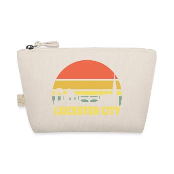 Leicester City Retro Skyline Silhouette - Bio-Täschchen - Natur - Vorne