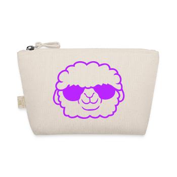 Schaf Sonnenbrille Party Schäfchen Lamm Süß Kopf - Bio-Täschchen - Natur - Vorne