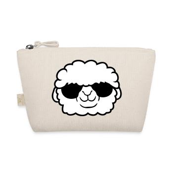Schaf Sonnenbrille Party Schäfchen Lamm Cool Kopf - Bio-Täschchen - Natur - Vorne