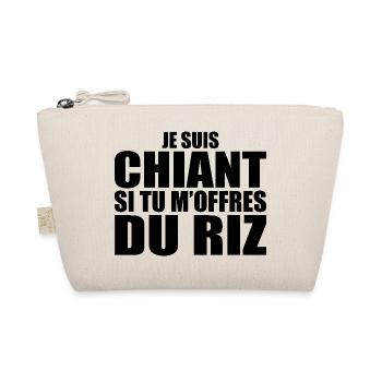 Man Who Adores: Rice. Design Funny Humor Sushi - Organic Pouch - nature - Front