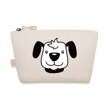Dog Face Small Happy Pet Head Cute - Organic Pouch - nature - Front