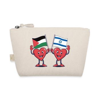 Palästina und Israel Herzen - Bio-Täschchen - Natur - Vorne