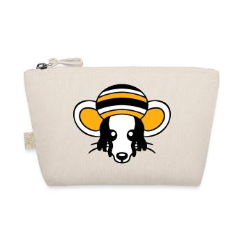 Maus Raggae Jamaika Hut Rasta Locken Chill Mütze - Bio-Täschchen - Natur - Vorne