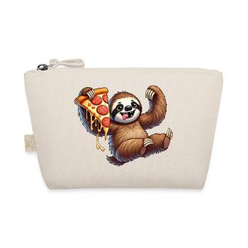 Happy Sloth Pizza Lover Fast Food Ital - Organic Pouch - nature - Front