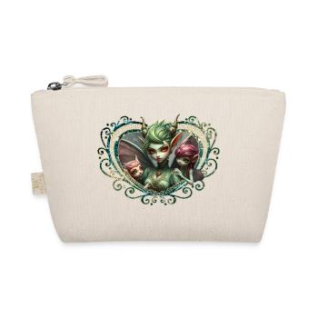 The three fairies, companions of the magical heart - Organic Pouch - nature - Front