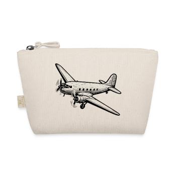 Classic DC-3 airplane design with vintage flair. - Organic Pouch - nature - Front