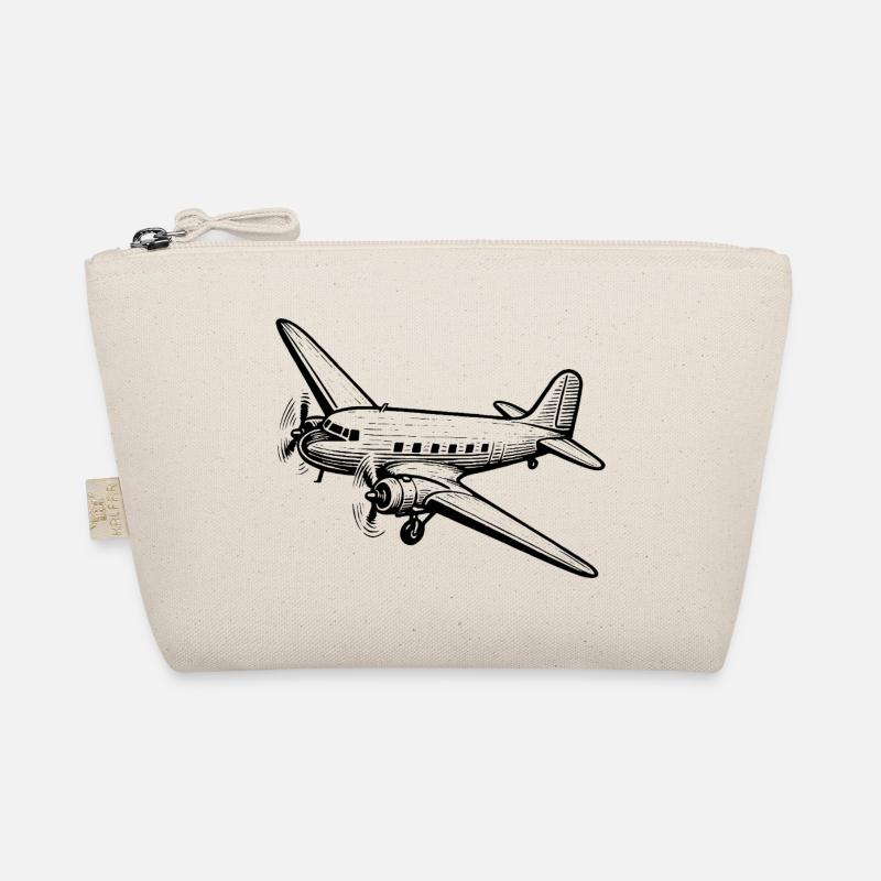 Design classique de l’avion DC-3 avec une touche vintage. Trousse biologique