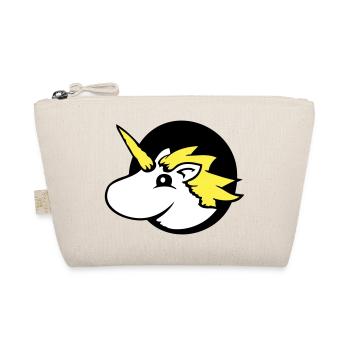 Unicorn Hole Page Funny Cute Comic Cartoon - Organic Pouch - nature - Front