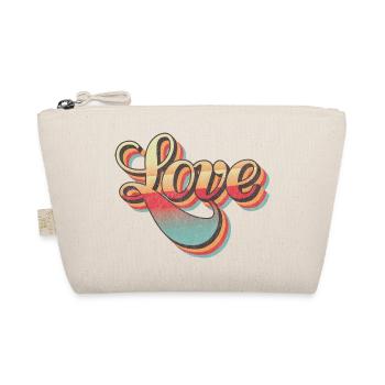 Retro Liebe Design - Bio-Täschchen - Natur - Vorne